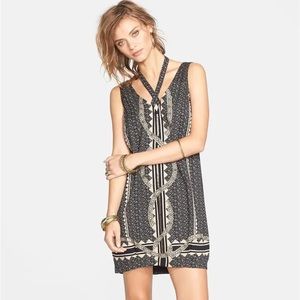 Free People Black, Beaded Shift Dress. Size XS